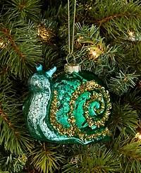 Holiday Lane Enchanted Forest Glass Snail Ornament, Macy's Exclusive