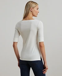 Lauren Ralph Stretch Boatneck Top