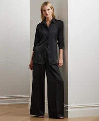Lauren Ralph Women's Satin Charmeuse Shirt