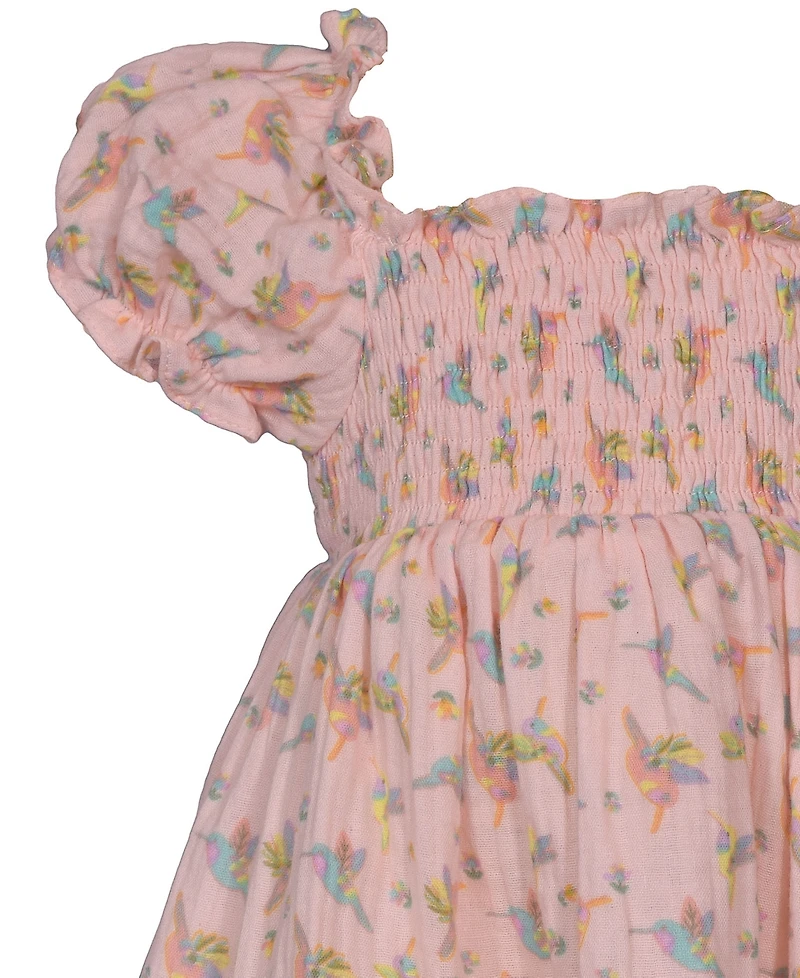 Bonnie Baby Girls Hummingbird Smocked Dress