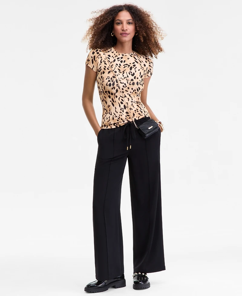 I.n.c. International Concepts Women's Printed Crewneck Short-Sleeve T-Shirt, Macy's Exclusive