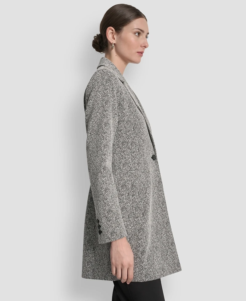 Dkny Women's Notch-Lapel Single-Button Long-Sleeve Jacket, Regular & Petite