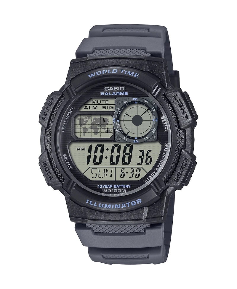 Casio Men's Digital Gray Resin Watch, 45mm