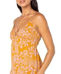 Roxy Juniors' Sunshine Crush Keyhole-Front Cutout-Back Dress