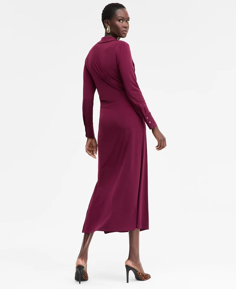 I.n.c. International Concepts Women's Long-Sleeve Pocket Maxi Dress, Macy's Exclusive