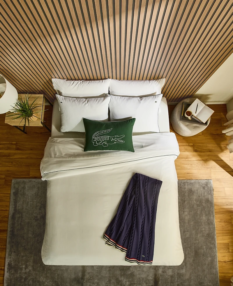 Lacoste Tiebreak Cotton 3-Pc. Duvet Cover Set, Full/Queen