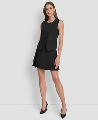 Dkny Women's Two-Button Asymmetric Vest