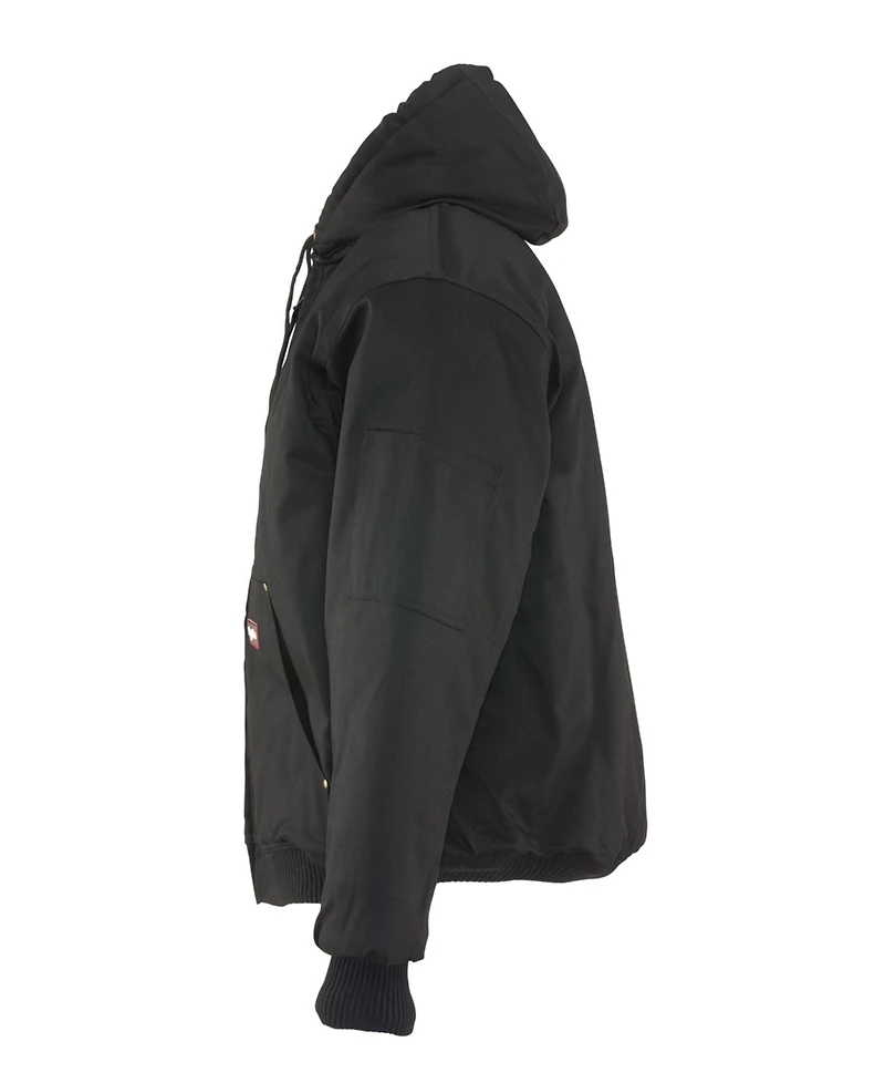 RefrigiWear Men's ComfortGuard Service Jacket - Insulated Denim Hooded Work for Cold Weather