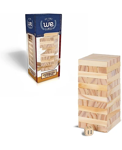 We Games Mini Wooden Blocks Stacking Tower Game
