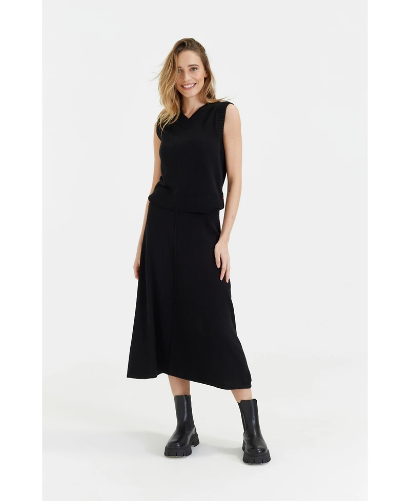 Chinti & Parker Women's Wool Cashmere Midi Skirt