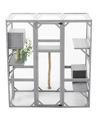 Streamdale Furniture Outdoor Cat House Catio with Condos