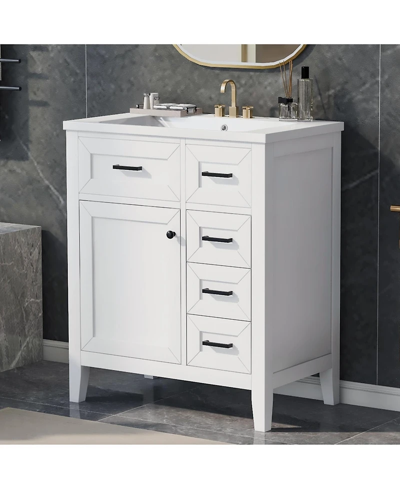 Streamdale Furniture 30" Bathroom Vanity with Sink & Drawers