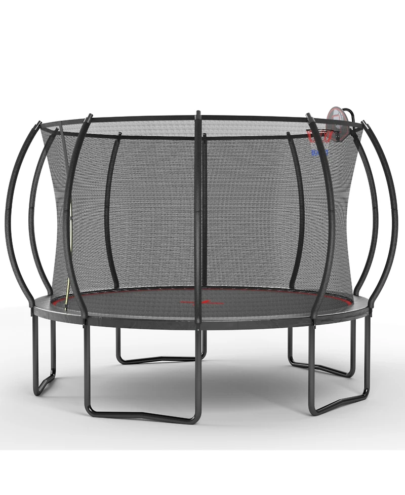 Streamdale Furniture 12FT trampoline Pumpkin- Black Red