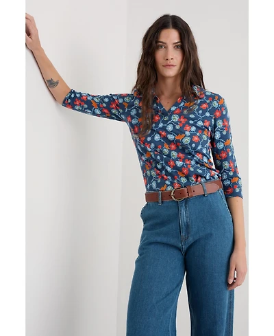 Seasalt Cornwall Women's Wavecrest Quarter Sleeve Top
