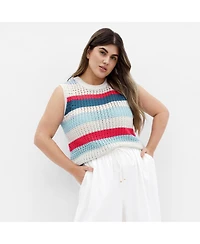 City Chic Plus Cornelia Stripe Top