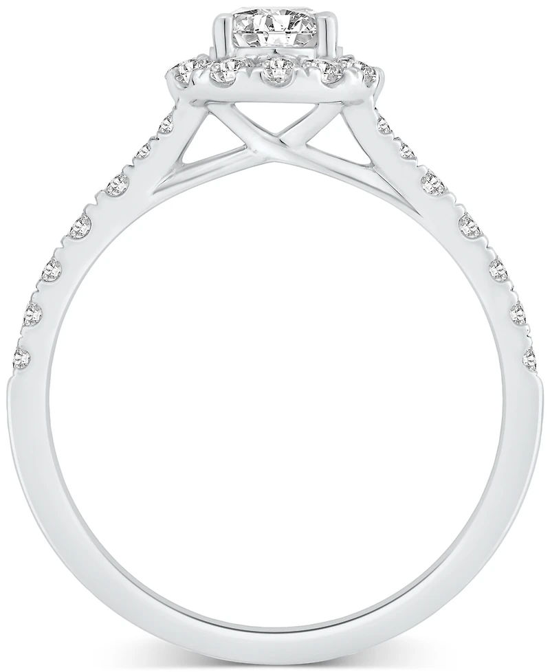 Diamond Halo Engagement Ring (1 ct. t.w.) in 14k White Gold or 14k Yellow Gold