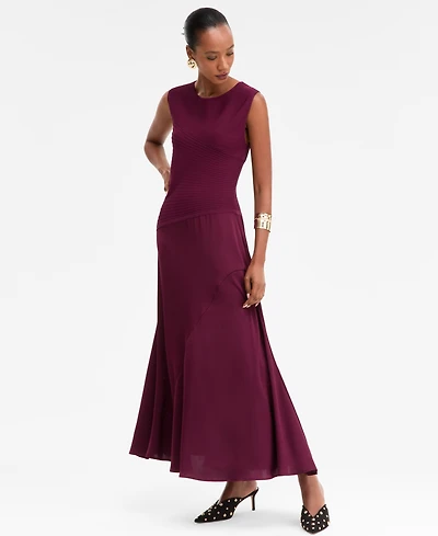 I.n.c. International Concepts Women's Mixed-Media Sweater Dress, Macy's Exclusive