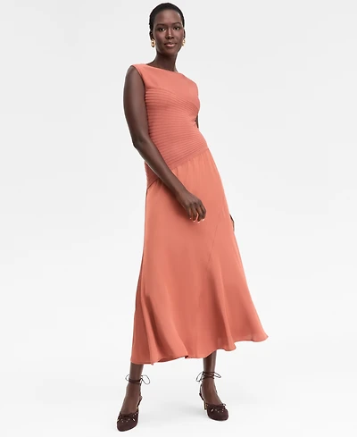 I.n.c. International Concepts Women's Mixed-Media Sweater Dress, Macy's Exclusive