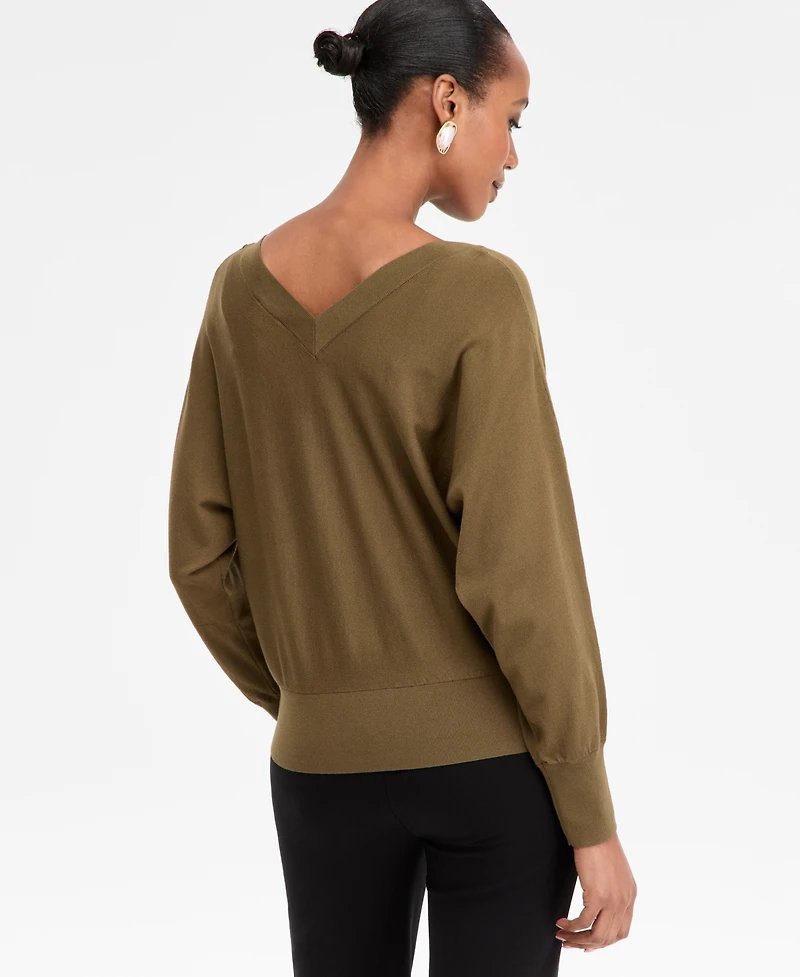 I.n.c. International Concepts Women's V-Neck Sweater, Created for Macy's