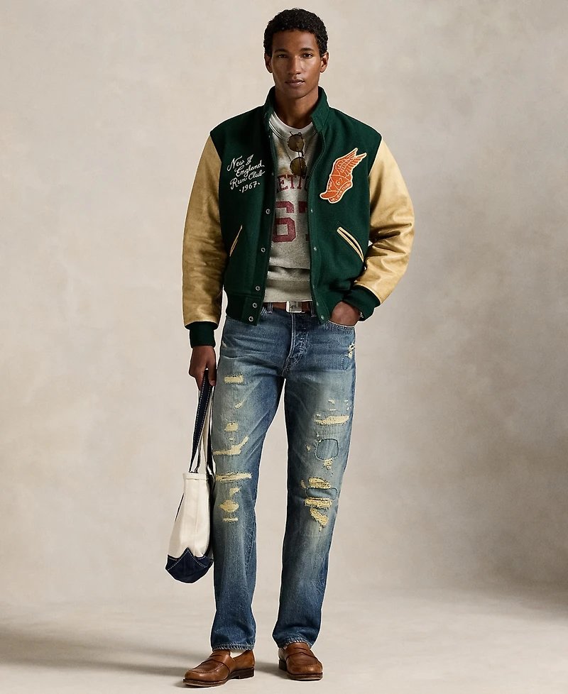 Polo Ralph Lauren Men's Wool-Blend Twill Letter Jacket