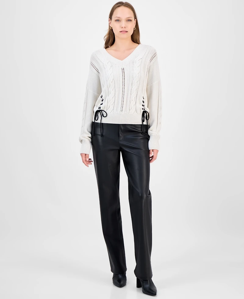 Boss Orange Women's Side-Stitch Cable-Knit Sweater