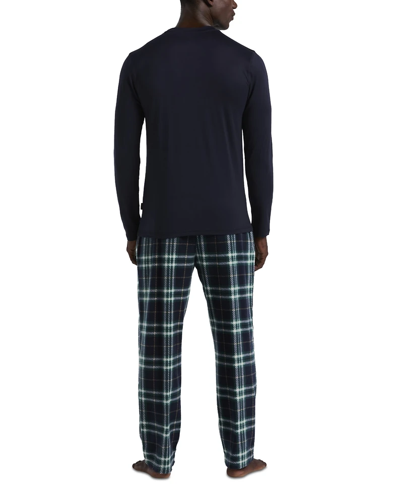 Perry Ellis Portfolio Men's Buffalo Plaid Cotton Pajama Set