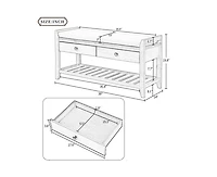 Casainc Storage Bench Shoe Rack with Cushioned Seat and Drawers