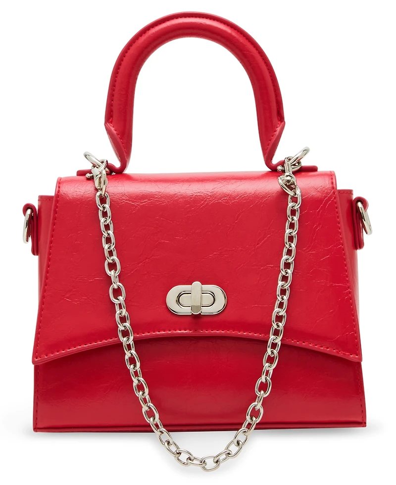 Madden Girl Trissac Crinkle Turn Lock Satchel Bag