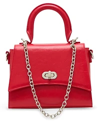 Madden Girl Trissac Crinkle Turn Lock Satchel Bag