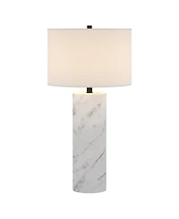 Hudson & Canal Elise 29.5" Metal Table Lamp with Fabric Shade
