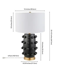Hudson & Canal Farrington 25.5" Ceramic Table Lamp with Fabric Shade