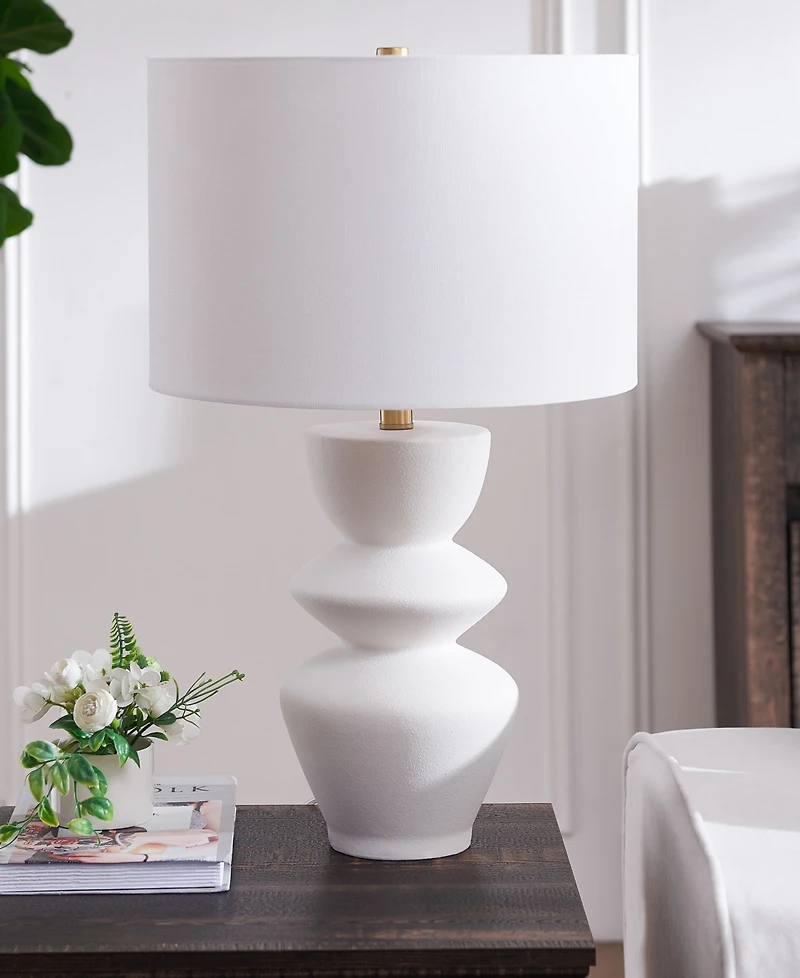 Hudson & Canal Cassian 24.5" Ceramic Table Lamp with Fabric Shade