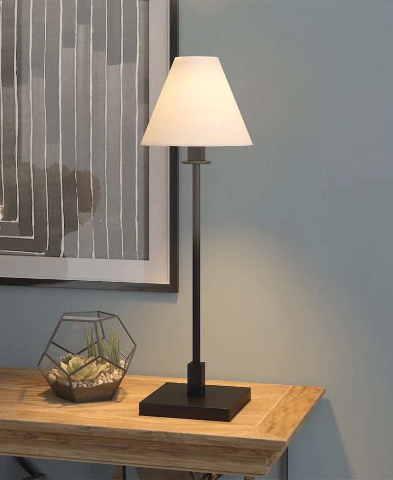 Hudson & Canal Clement 28" Metal Table Lamp with Fabric Shade