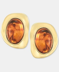 I.n.c. International Concepts Oval Stone Sculptural Stud Earrings, Macy's Exclusive