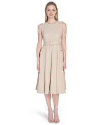 Calvin Klein Women's Scuba Crepe Sleeveless A-Line Dress