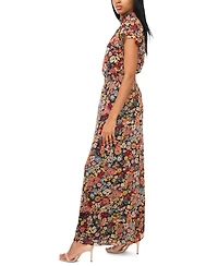 Msk Women's Flutter-Sleeve Smocked-Waist Jumpsuit