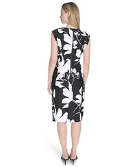 Calvin Klein Women's Short-Sleeve Scuba Midi Dress