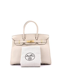 Pre-Owned Hermes Birkin 30 Handbag Light Togo with Gold Hardware