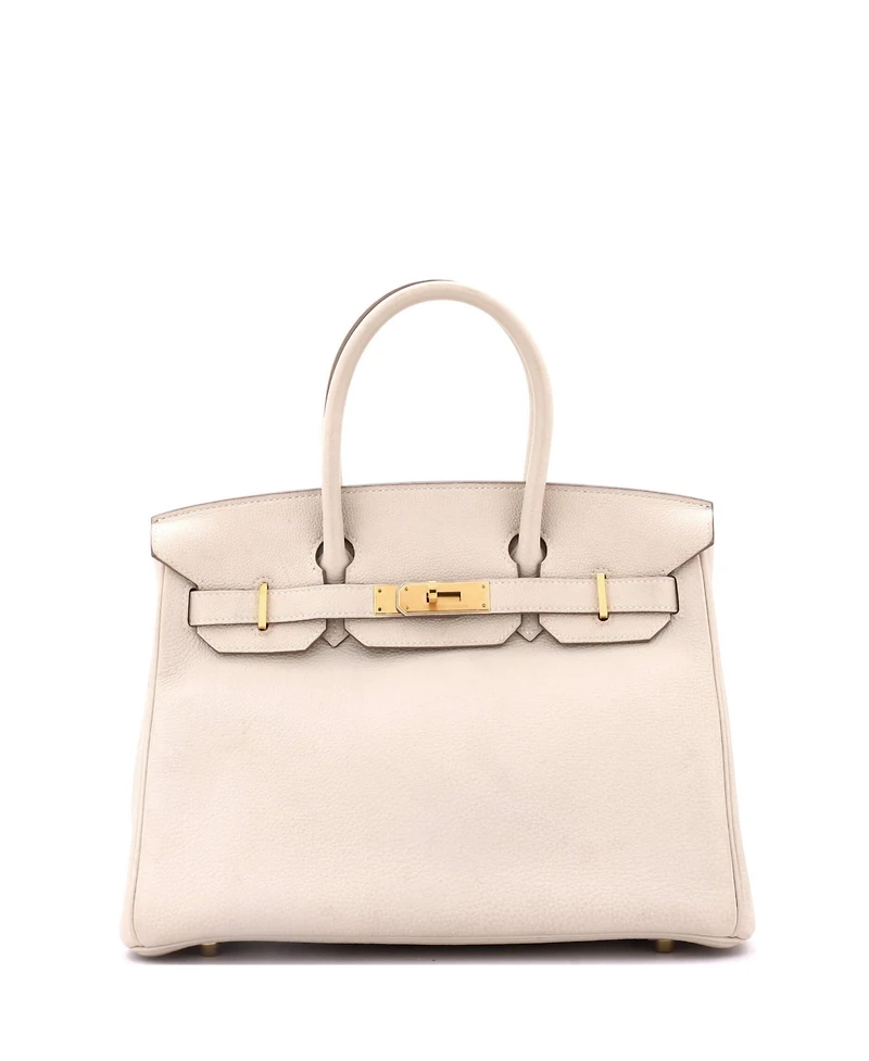 Pre-Owned Hermes Birkin 30 Handbag Light Togo with Gold Hardware