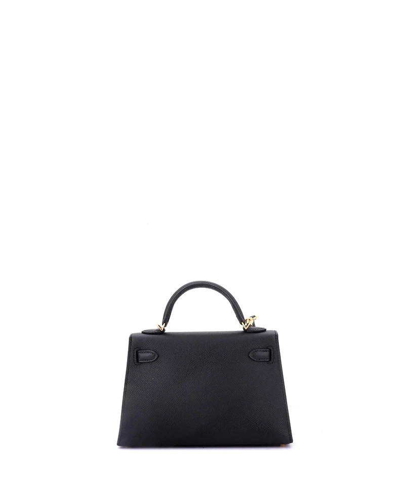 Pre-Owned Hermes Kelly 20 Handbag Black Epsom with Gold Hardware