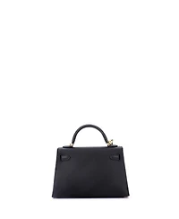 Pre-Owned Hermes Kelly 20 Handbag Black Epsom with Gold Hardware