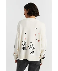 Chinti & Parker Women's Wool Cashmere Peanuts Poker Cardigan