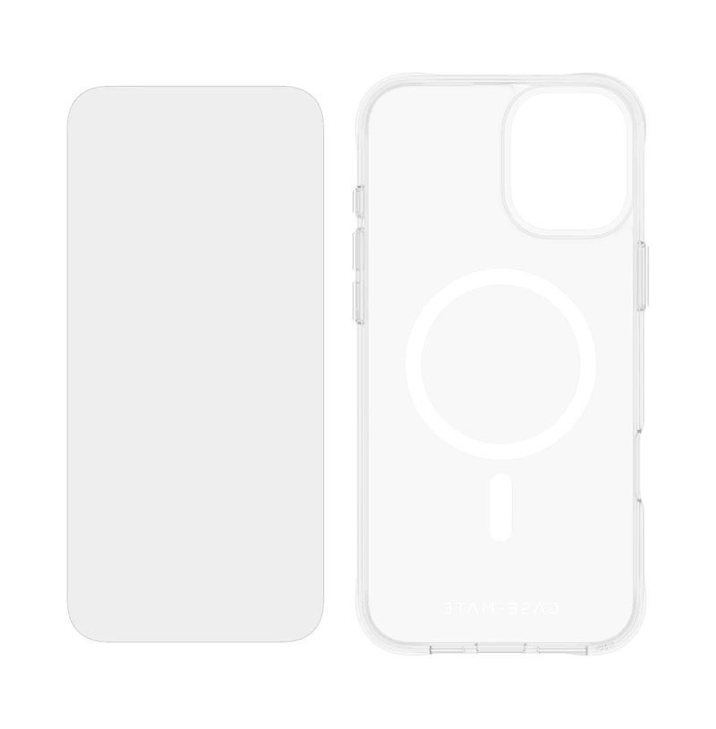 Case-Mate Protection Pack Tough MagSafe Case and Glass Screen Protector for Apple iPhone 16 Plus