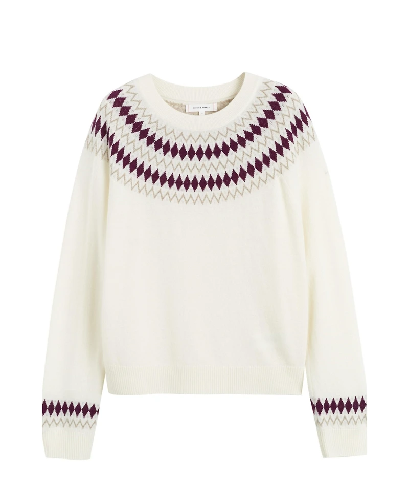 Chinti & Parker Women's Wool Cashmere Diamond Fair Isle Sweater
