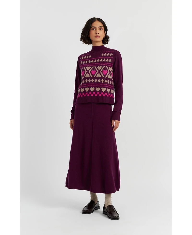 Chinti & Parker Women's Wool Cashmere Hearts and Diamonds Tank