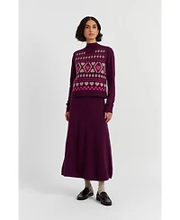 Chinti & Parker Women's Wool Cashmere Hearts and Diamonds Tank