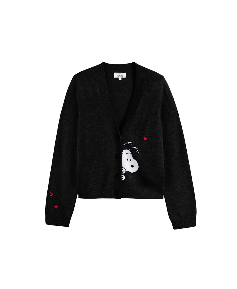 Chinti & Parker Women's Wool Cashmere Snoopy Peek Cardigan