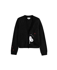 Chinti & Parker Women's Wool Cashmere Snoopy Peek Cardigan