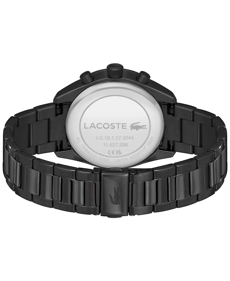 Lacoste Men's Boston Black Ionic Plated Stainless Steel Bracelet Watch, 42mm