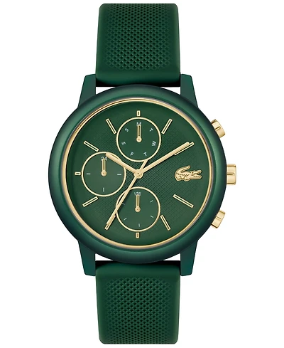 Lacoste Men's Green Silicone Strap Watch, 42mm